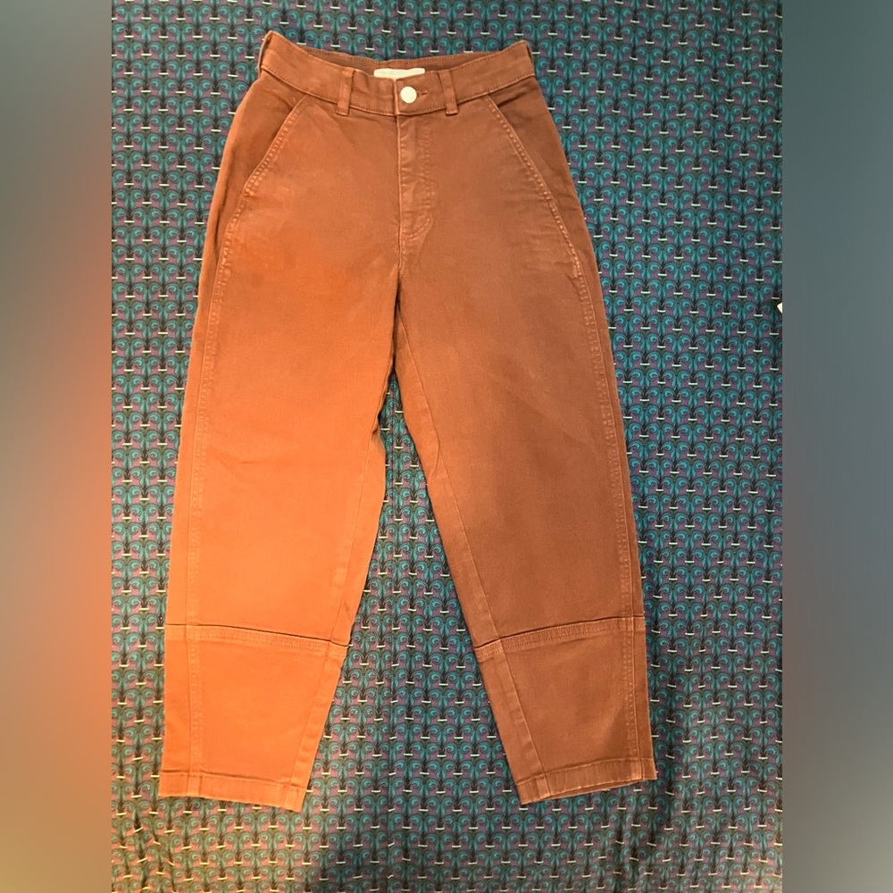 Everlane Organic Barrel Utility Pants in Rosewood size 00
